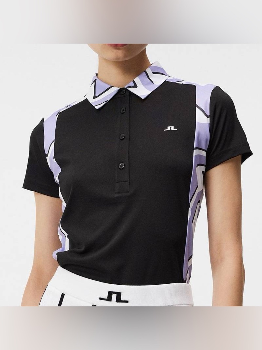 J.Lindeberg Kristine Polo Bridge Wave Sweet Lavender Golf Athleisure M